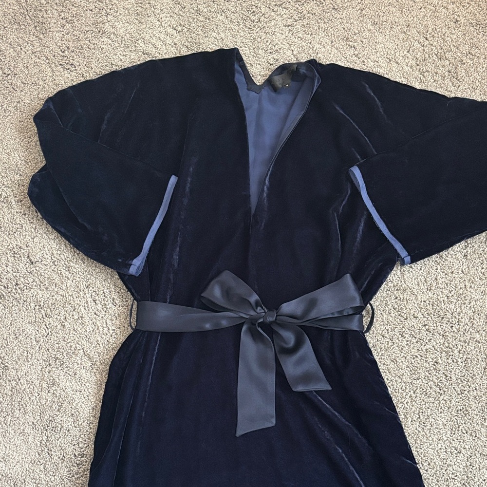 Nili Lotan Deep Blue dress with satin belt